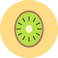 kiwi plat cercle icône vecteur