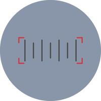 bar code plat cercle icône vecteur