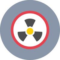 radioactivité plat cercle icône vecteur