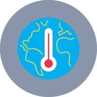 climat changement plat cercle icône vecteur