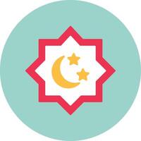 islamique étoile plat cercle icône vecteur