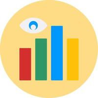 Les données visualisation plat cercle icône vecteur