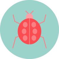 insecte plat cercle icône vecteur