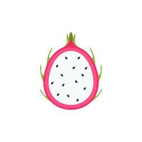 dragon fruit plat conception vecteur illustration. vecteur mûr pitaya, juteux tropical fruit, végétarien nourriture, épicerie produit. pithaya, exotique tropical fruit du dragon