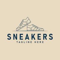 baskets chaussure logo ligne art minimaliste décontractée chaussure vecteur illustration conception