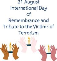 international journée de souvenir et hommage à le victimes de le terrorisme est vecteur