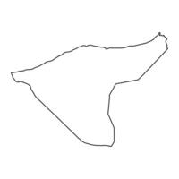 Al hasakah gouvernorat carte, administratif division de Syrie. vecteur illustration.