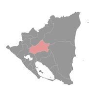 matagalpa département carte, administratif division de Nicaragua. vecteur illustration.