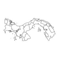 Panama carte avec administratif divisions. vecteur illustration.