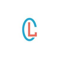 alphabet des lettres initiales monogramme logo cl, lc, l et c vecteur