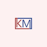 initiale lettre km logo ou mk logo vecteur conception modèle