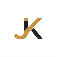 initiale lettre jk logo ou kj logo vecteur conception modèle