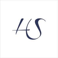 initiale lettre hs logo ou sh logo vecteur conception modèle