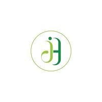 salut, jh, h et j abstrait initiale monogramme lettre alphabet logo conception. vecteur