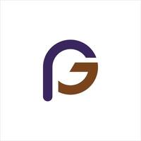 initiale lettre gp ou pg logo vecteur conception