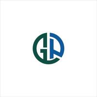 initiale lettre gp ou pg logo vecteur conception