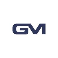 initiale lettre gm ou mg logo conception modèle vecteur