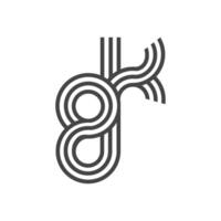 alphabet lettres initiales monogramme logo kg, gk, k et g vecteur