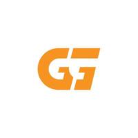 gg lettre logo conception . gg initiale basé alphabet icône logo conception vecteur