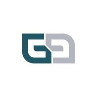 gg lettre logo conception . gg initiale basé alphabet icône logo conception vecteur