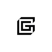 initiale lettre g logo vecteur conception.