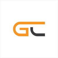 initiale lettre gc ou cg logo vecteur conception