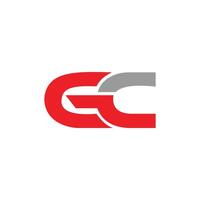 initiale lettre gc ou cg logo vecteur conception