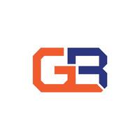 initiale lettre bg logo ou gb logo vecteur conception modèle