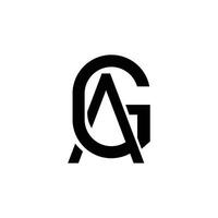 initiale lettre ag ou Géorgie logo conception modèle vecteur