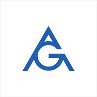 initiale lettre ag ou Géorgie logo conception modèle vecteur