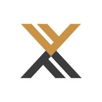 initiale lettre fx logo ou xf logo vecteur conception modèle