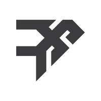 initiale lettre fx logo ou xf logo vecteur conception modèle