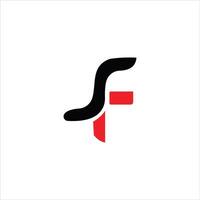 initiale lettre fs ou sf logo vecteur conception