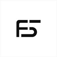 initiale lettre fs ou sf logo vecteur conception