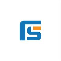 initiale lettre fs ou sf logo vecteur conception