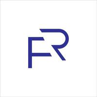 initiale lettre fr ou rf logo vecteur dessins
