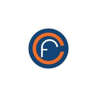 initiale lettre fc ou cf logo vecteur conception modèle