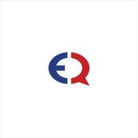 initiale lettre eq ou qe logo vecteur logo conception