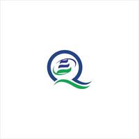 initiale lettre eq ou qe logo vecteur logo conception