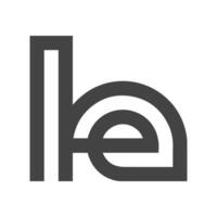 il, hein, e et h abstrait initiale monogramme lettre alphabet logo conception vecteur