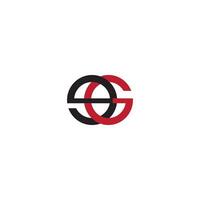 lettre par exemple ou ge logo vecteur logo conception