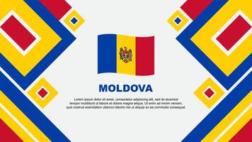 Moldavie drapeau abstrait Contexte conception modèle. Moldavie indépendance journée bannière fond d'écran vecteur illustration. Moldavie dessin animé