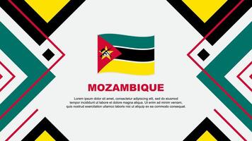 mozambique drapeau abstrait Contexte conception modèle. mozambique indépendance journée bannière fond d'écran vecteur illustration. mozambique illustration