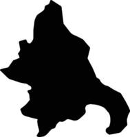 Azua dominicain république silhouette carte vecteur