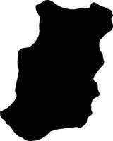 chimborazo équateur silhouette carte vecteur