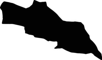 hajigaboul Azerbaïdjan silhouette carte vecteur