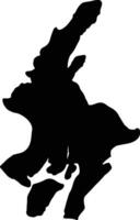 guayas équateur silhouette carte vecteur