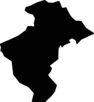 la vega dominicain république silhouette carte vecteur