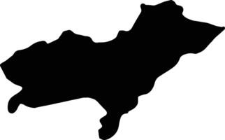 Oran Algérie silhouette carte vecteur