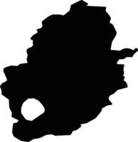 Nottinghamshire uni Royaume silhouette carte vecteur